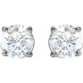 14K White 1/2 CTW Natural Diamond Earrings